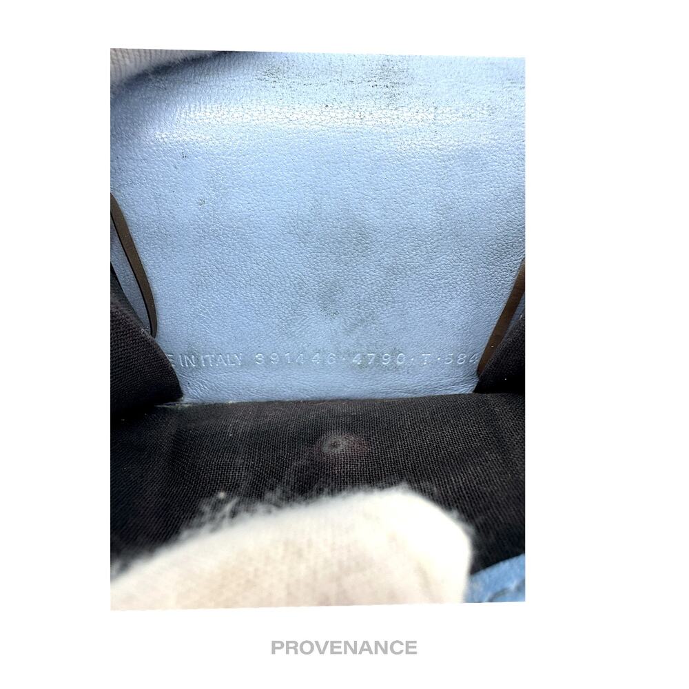 🔴 Balenciaga Papier Mini Card Wallet - Clouds Blue Leather - Picture 10 of 12